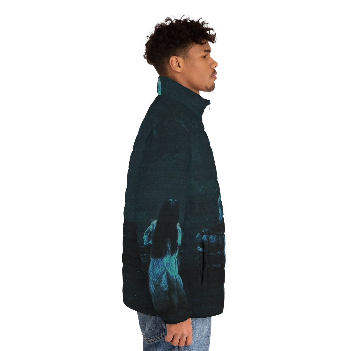 The Ring Puffer Jacket - Horror-inspired fashion with a stylish twist - men side right