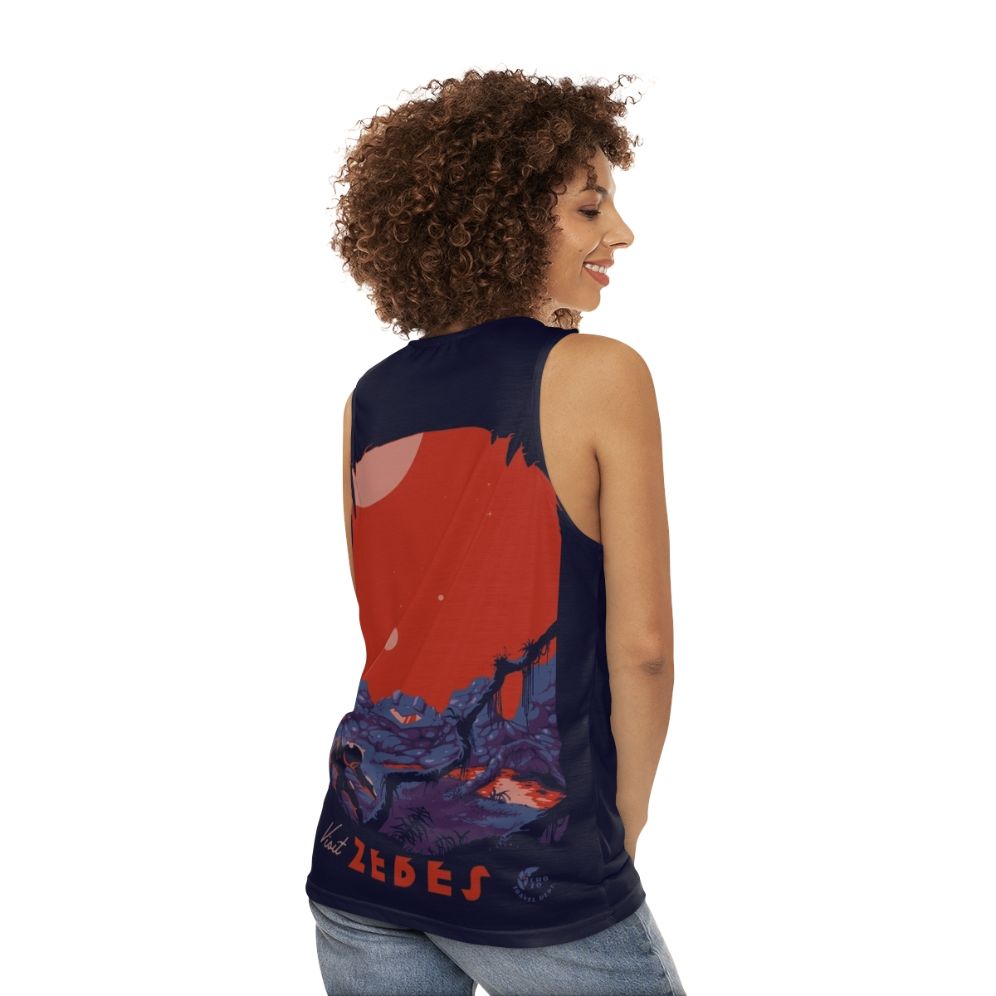 Unisex Metroid Tank Top - women back