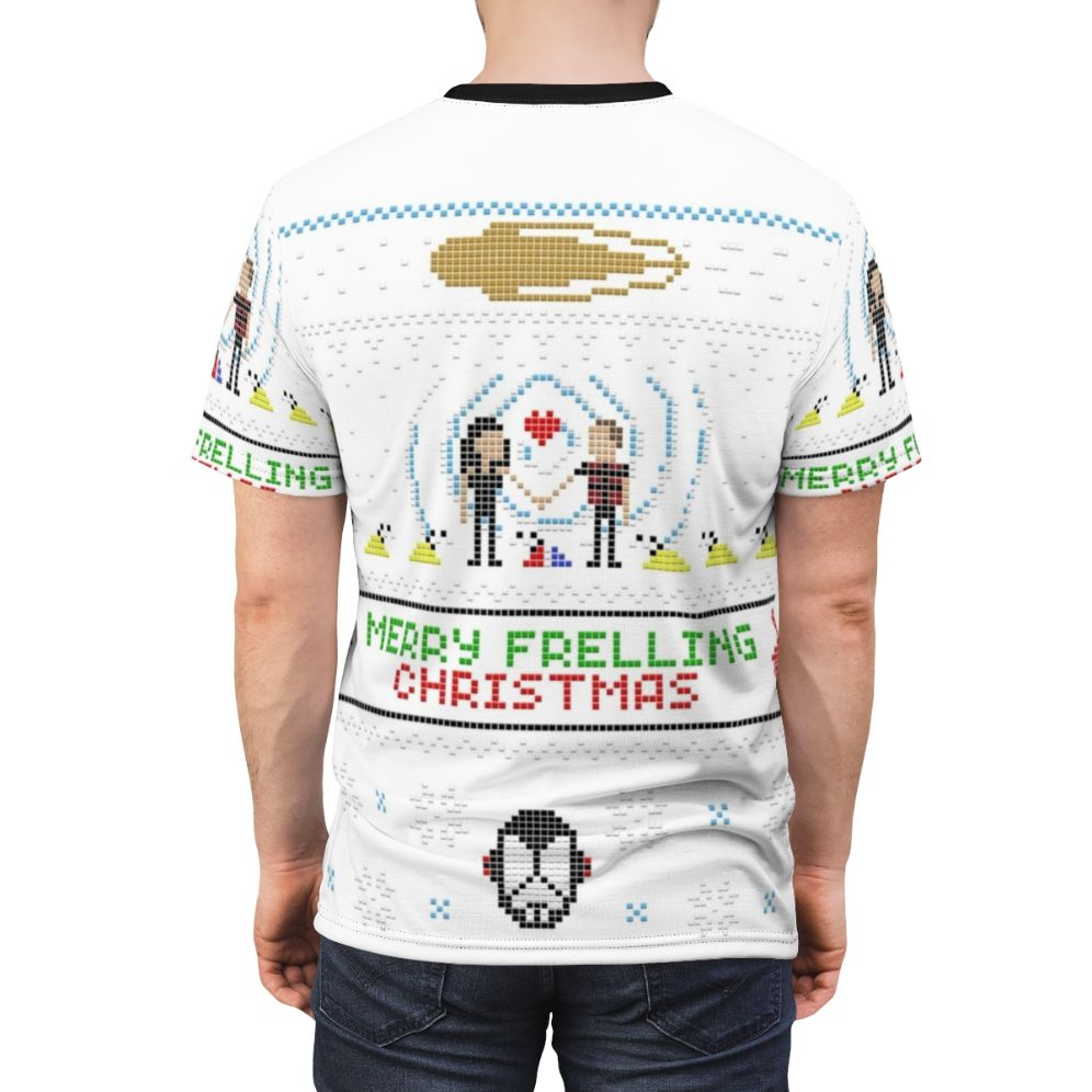 Sci-Fi Inspired Merry Christmas Ugly Sweater T-Shirt - men back