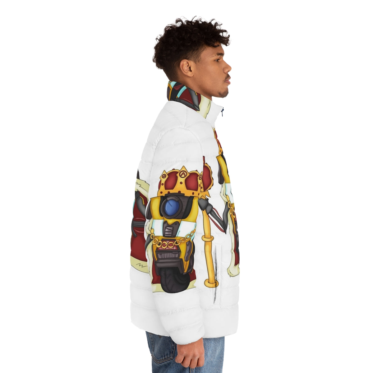 Borderlands Claptrap Puffer Jacket - Officially Licensed Borderlands Merchandise - men side right