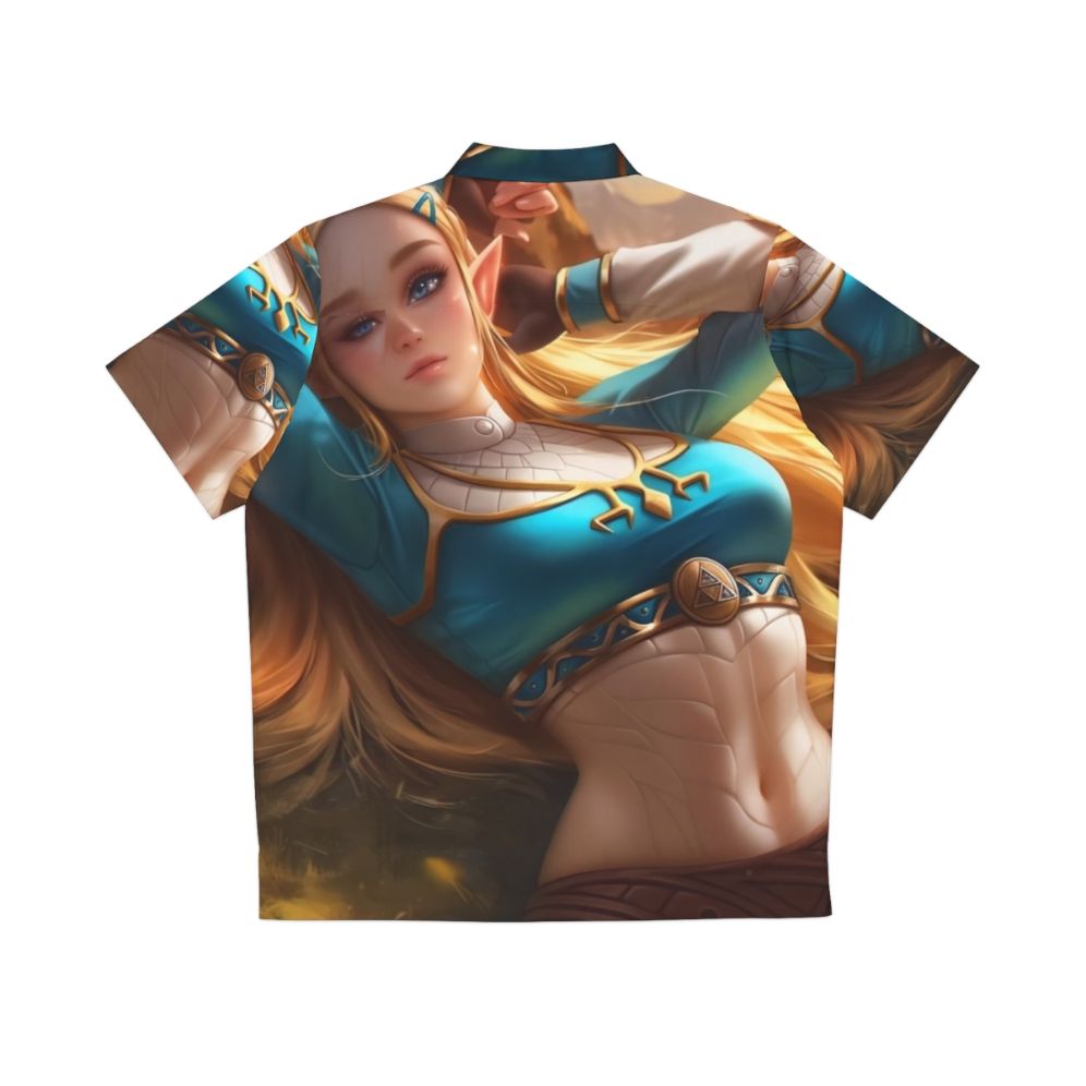 Relaxing elf fantasy Hawaiian shirt for gaming enthusiasts - Back