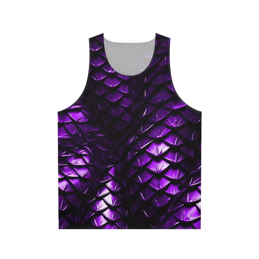 Unisex purple dragon scales tank top