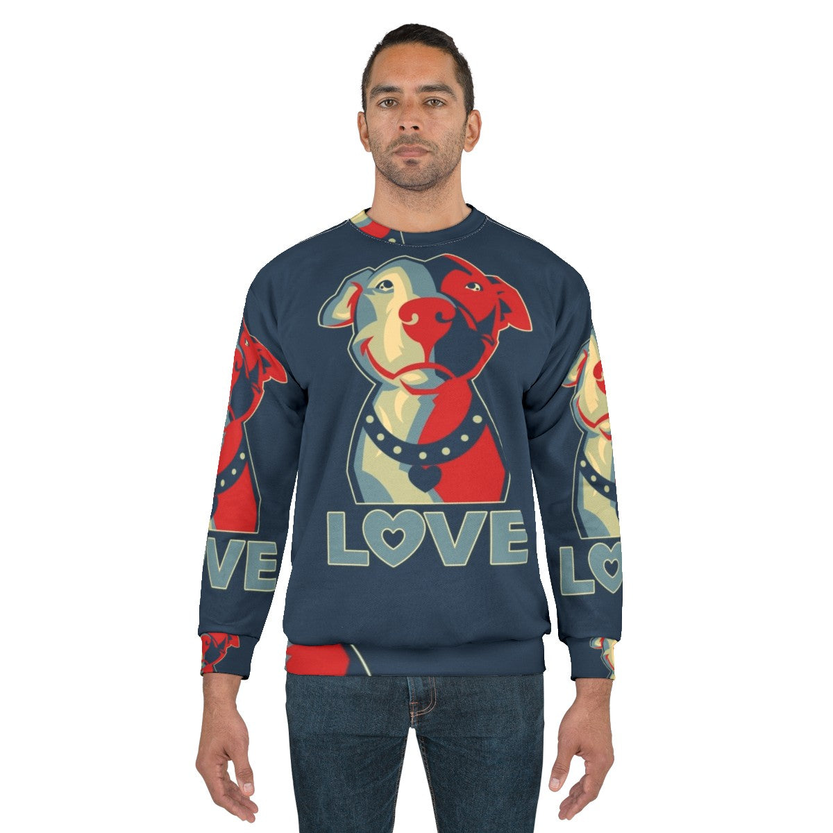 Pitbull Love Sweatshirt for Dog Lovers - men