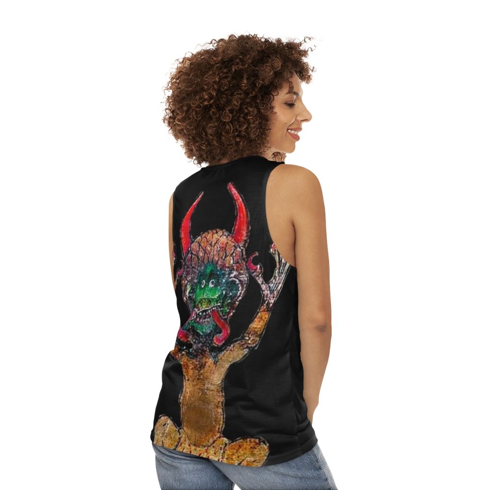 Medieval Codex Gigas Devil Illustration Unisex Tank Top - women back