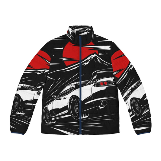 Toyota Supra MkIV inspired anime puffer jacket with Haruna character design