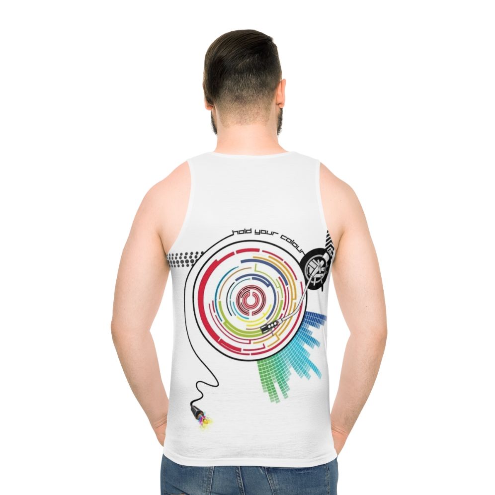 Pendulum vinyl music graphic unisex tank top - men back