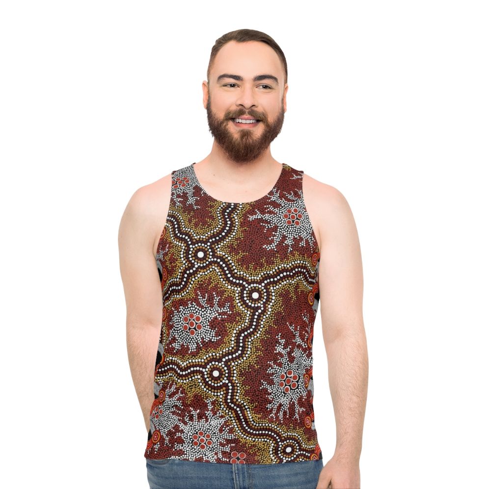 Aboriginal art design unisex tank top - men