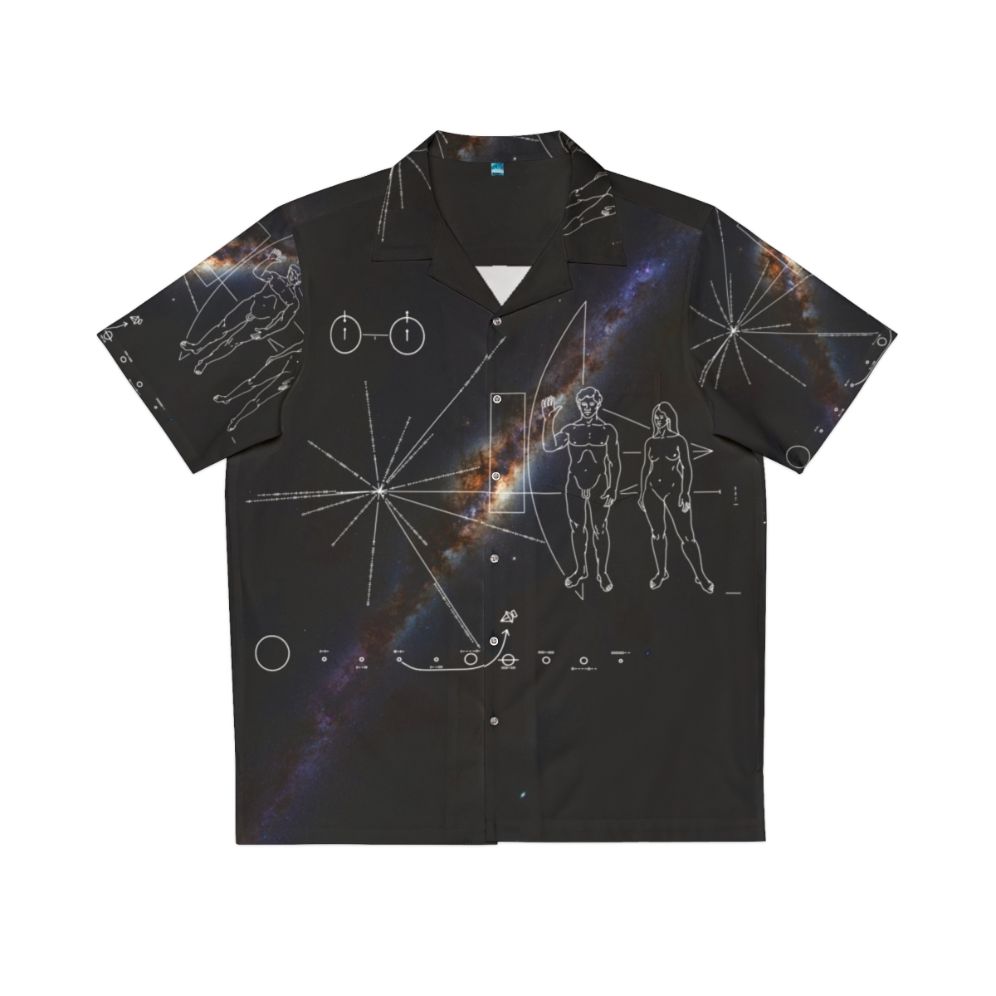 Pioneer 10 Milky Way Galaxy Hawaiian Shirt