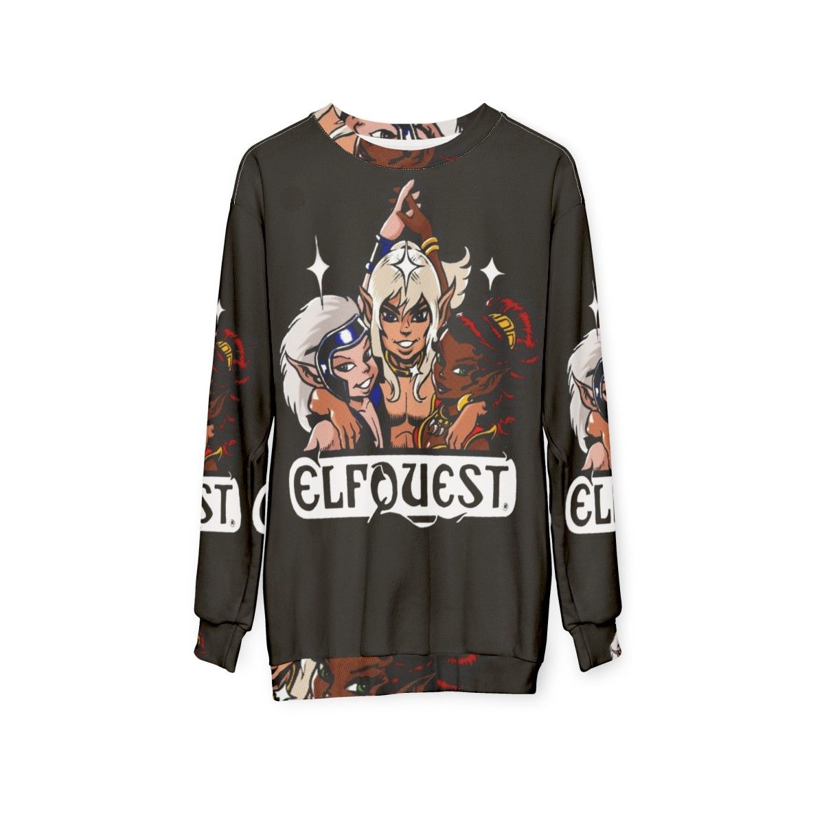 Elfquest Retro Trio Fantasy Sweatshirt - hanging