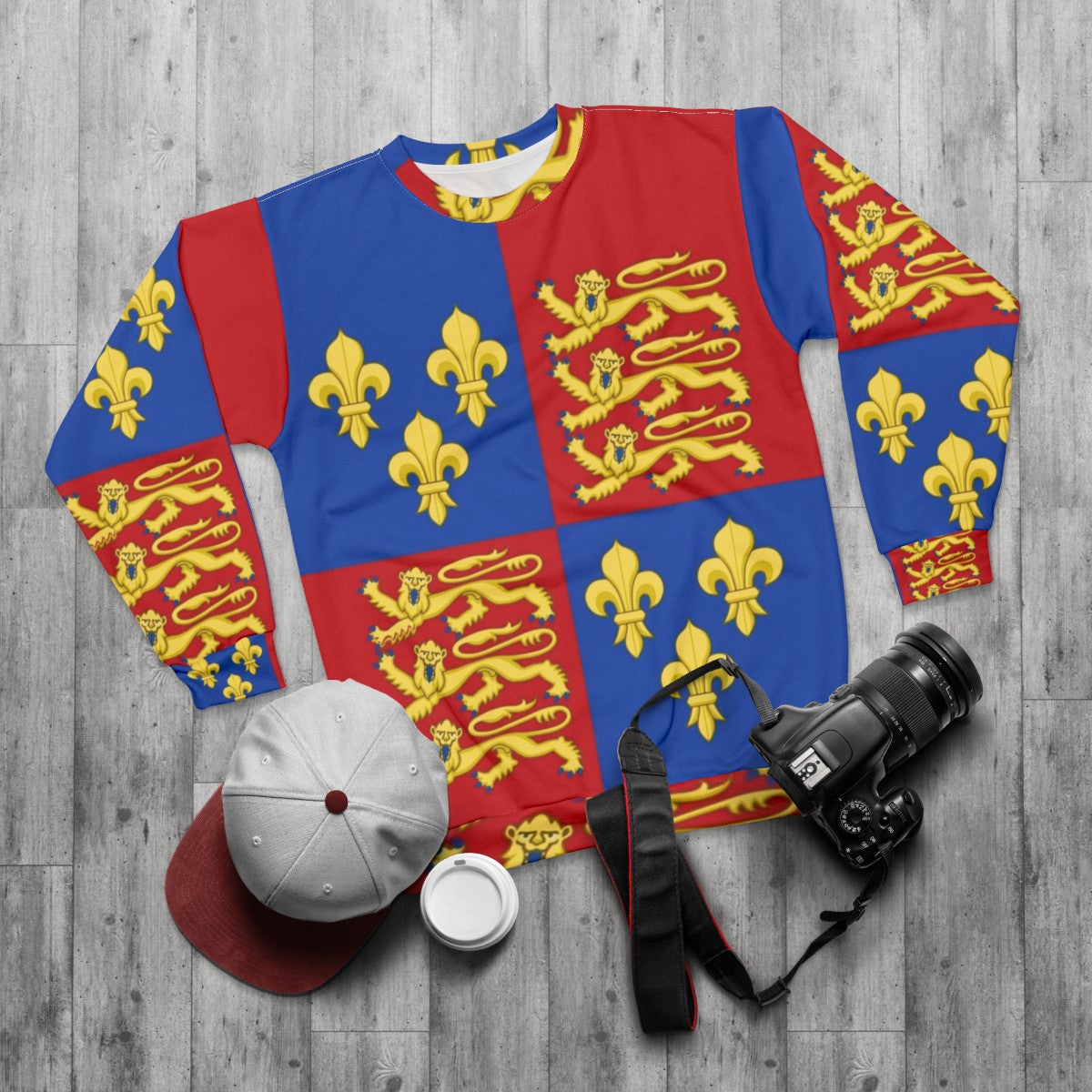 Henry V Royal Arms of England 1399-1603 Sweatshirt - flat lay