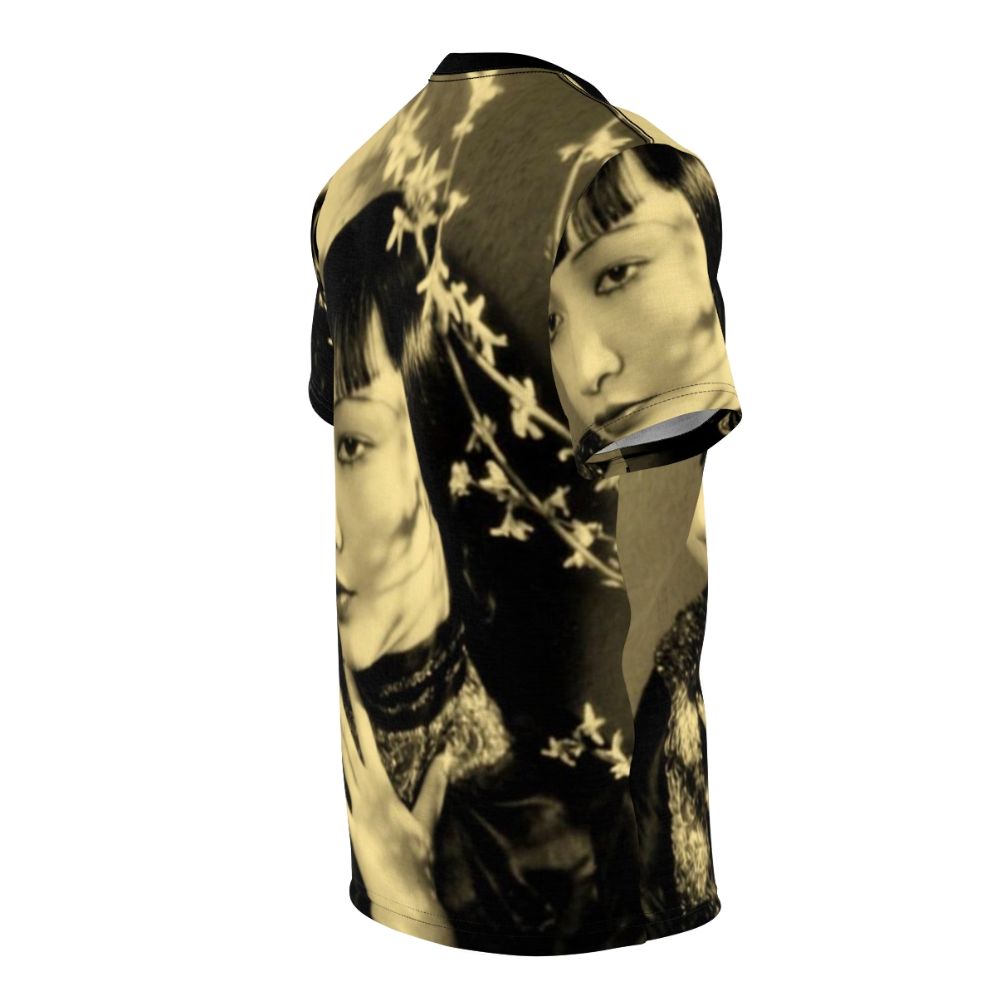 Vintage-style t-shirt featuring a portrait of legendary Asian American actress Anna May Wong - men right