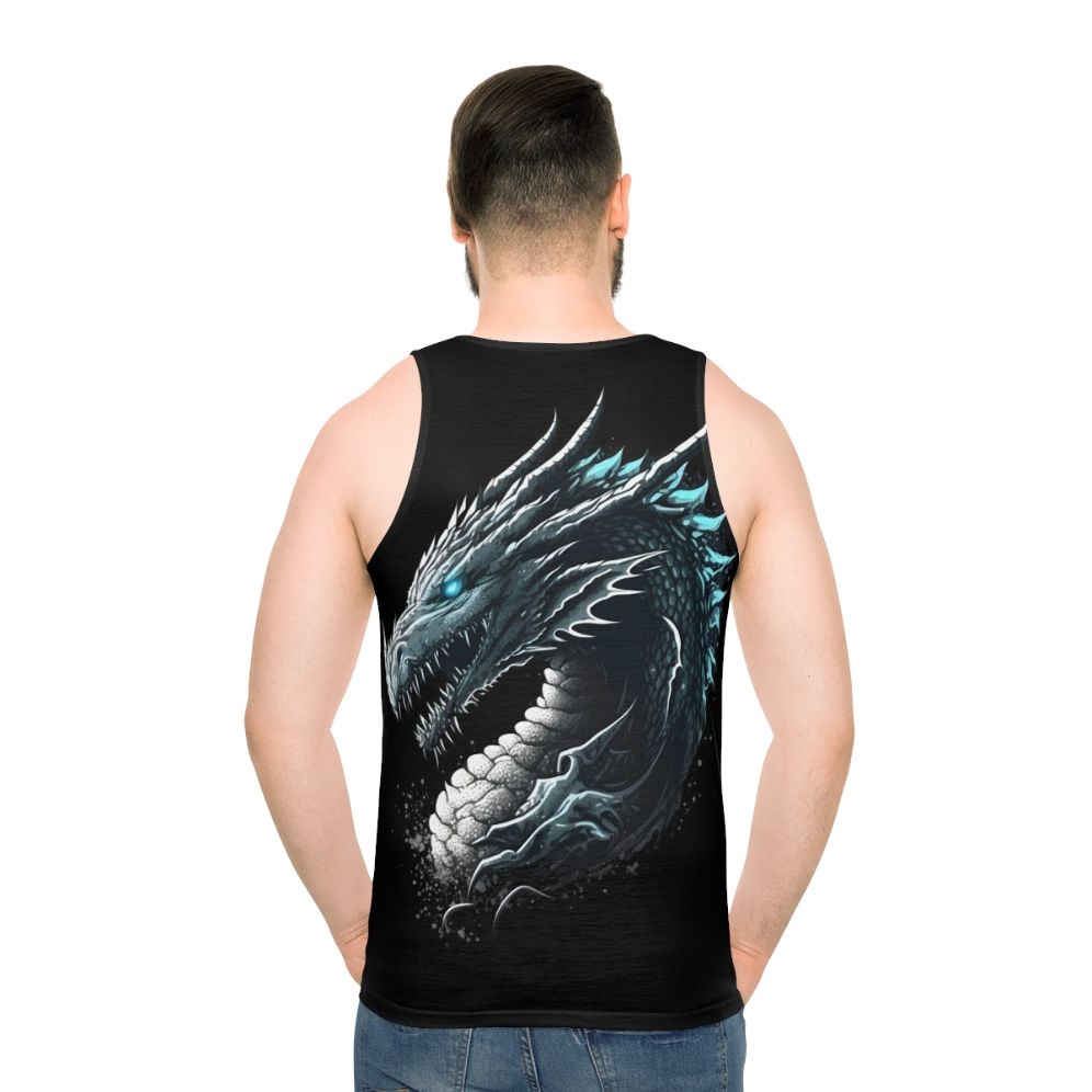 Fantasy dragon unisex tank top - men back