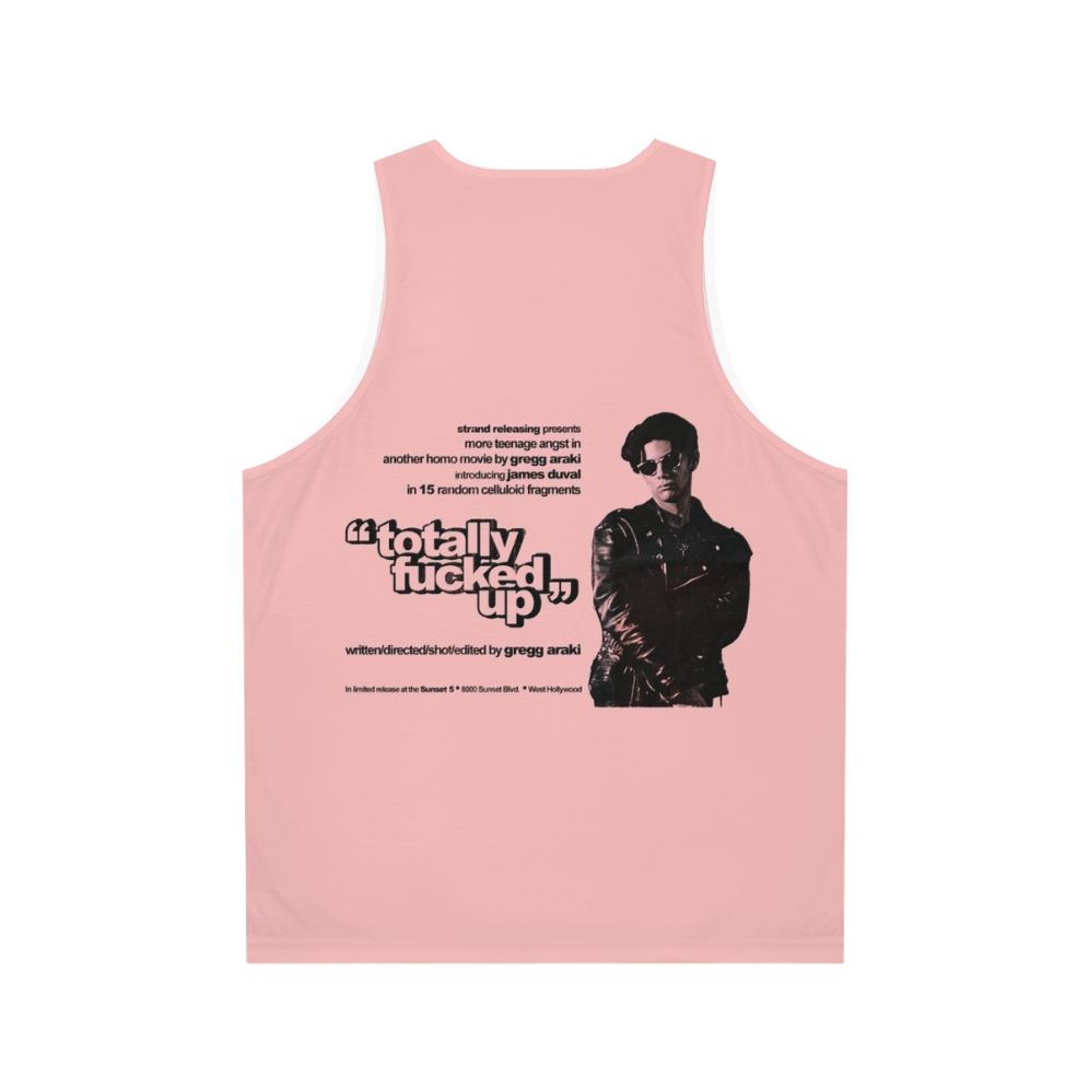 Unisex tank top with '90s cult movie graphic - Back