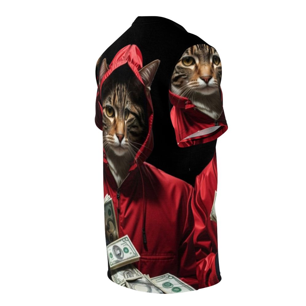 Fans of Money Heist and Cats Will Love This Unique T-Shirt - men right