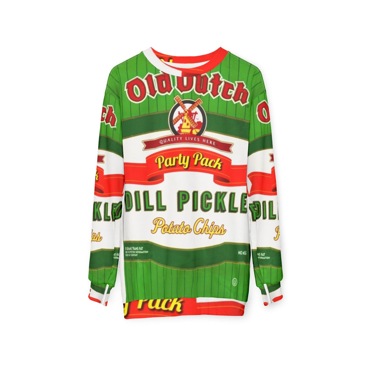 Old Dutch Dill Pickle Chips Sweatshirt - hanging