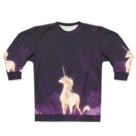 Unicorn in a lilac forest fantasy sweatshirt