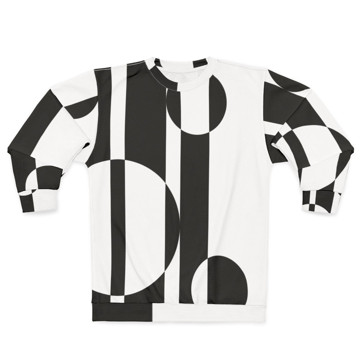 Retro 1960s black and white op art sweatshirt