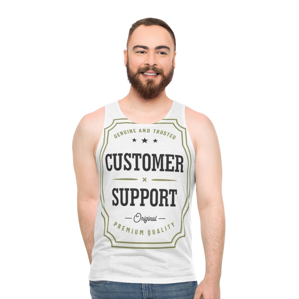 Customer support unisex tank top - men