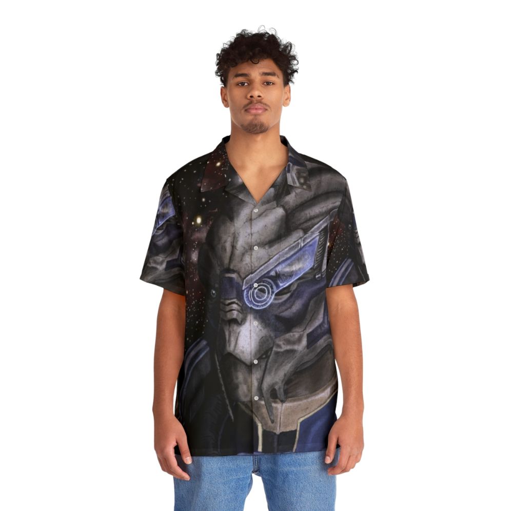 Garrus Vakarian and Thane Krios Mass Effect Hawaiian Shirt - People Front