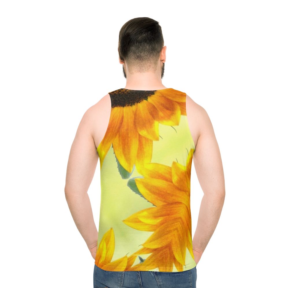 Sunflower Unisex Tank Top - men back