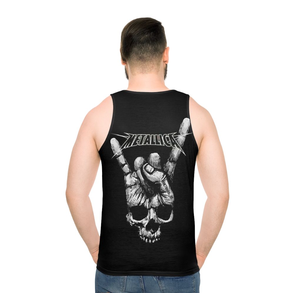 Metalica Trending Logo Graphic Unisex Tank Top - men back