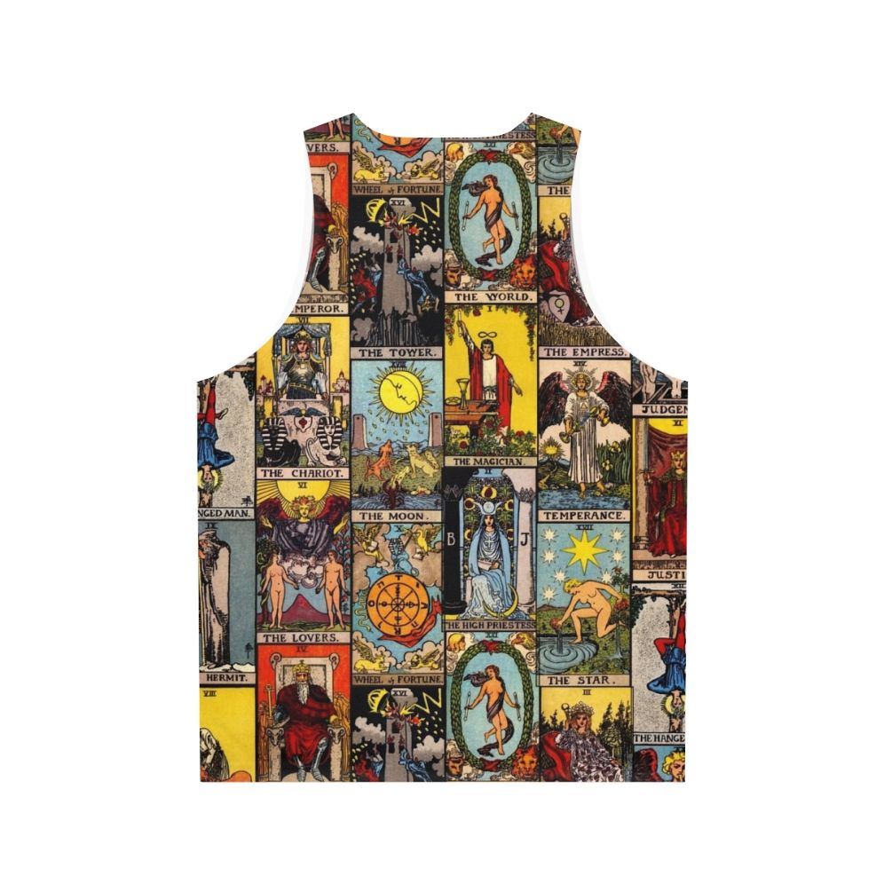 Unisex tank top featuring the Major Arcana of the Tarot - Back