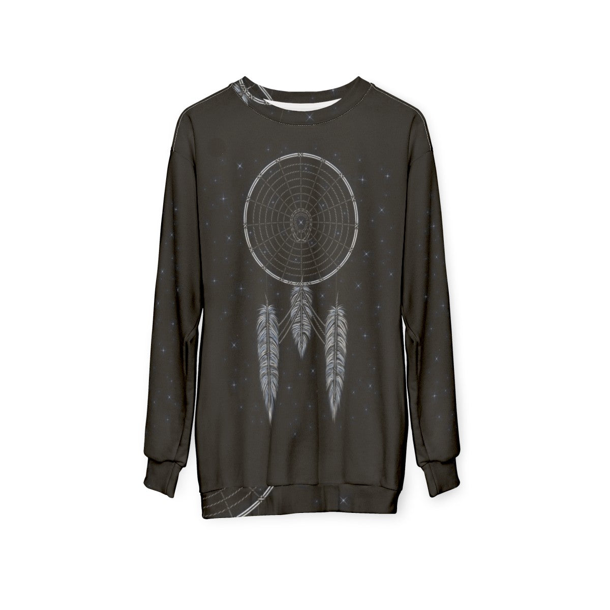 Star Trek inspired sweatshirt with dreamcatcher and space design - hanging