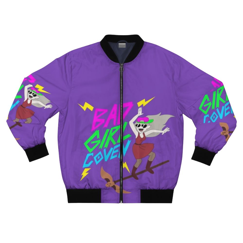 The Owl House Eda Clawthorne Bomber Jacket for Cosplay featuring Luz Noceda and witchy elements