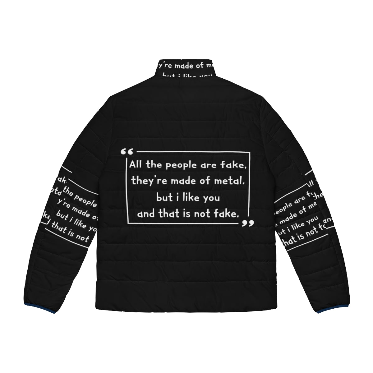 Young Royals LGBTQ Puffer Jacket with Funny Quotes - Back