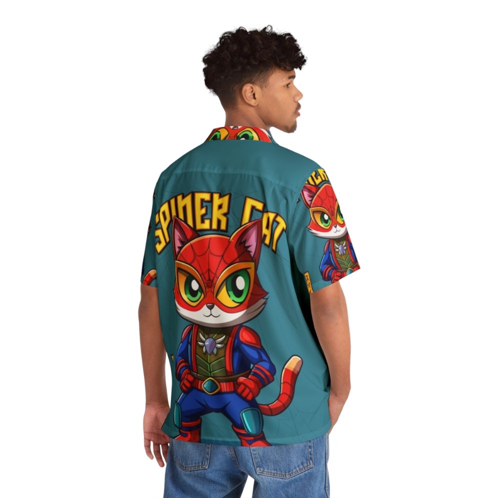 Spider Cat Hawaiian Shirt - People Back