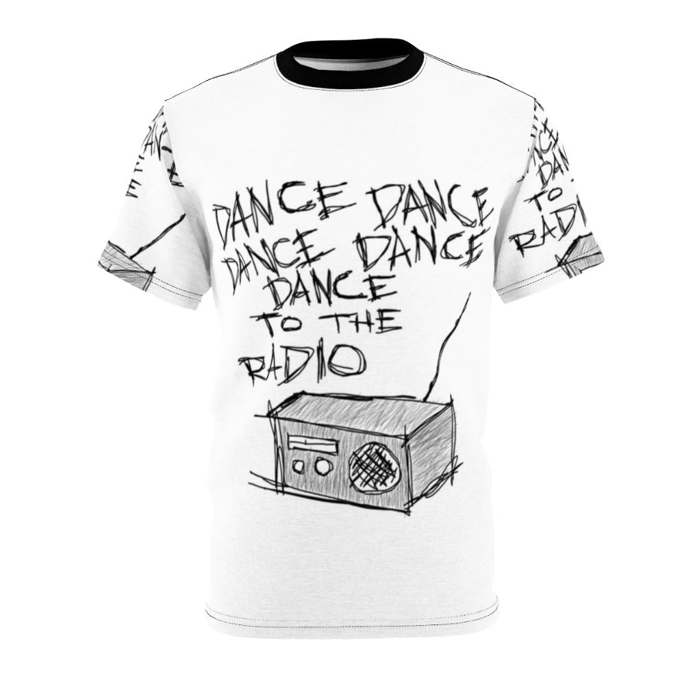 Dance to the Radio tribute t-shirt featuring Joy Division and New Order inspired artwork