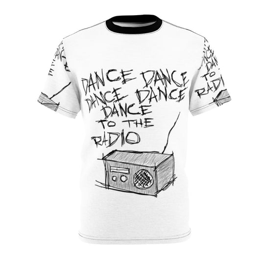 Dance to the Radio tribute t-shirt featuring Joy Division and New Order inspired artwork