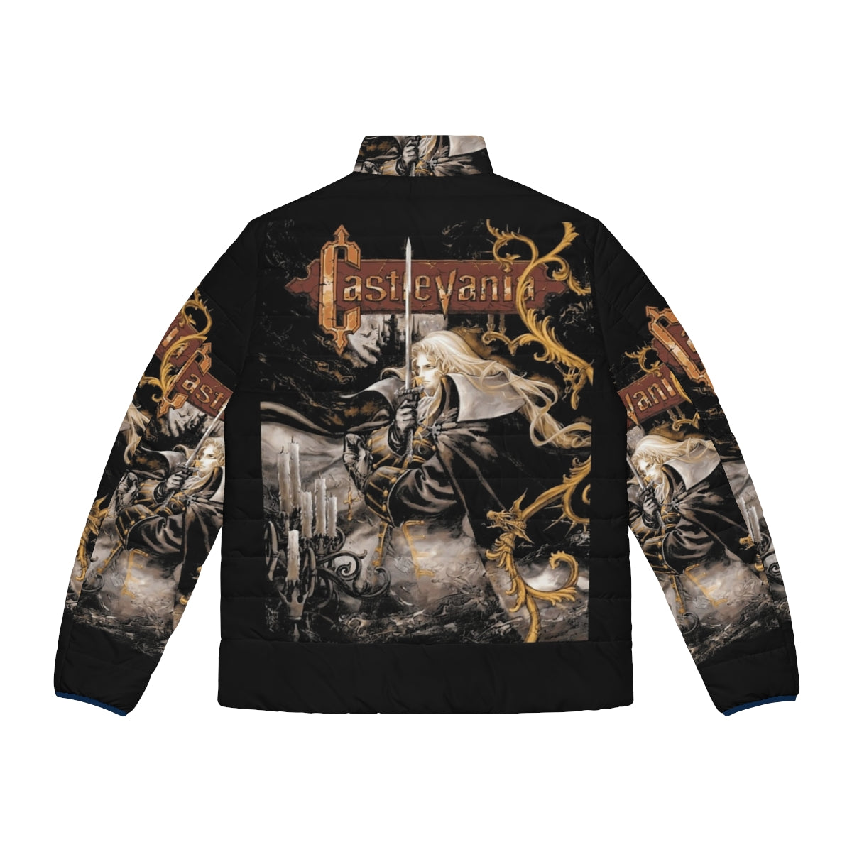 Castlevania Symphony Of The Night puffer jacket featuring retro gaming inspired design - Back