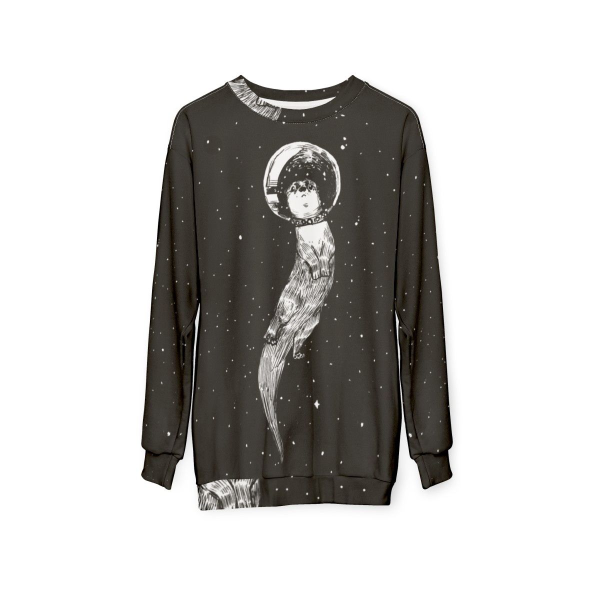 Drifting in Otter Space Cute Sweatshirt - hanging