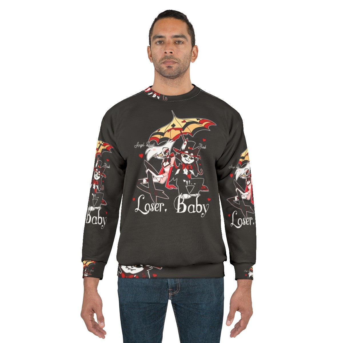 Hazbin Hotel Angel Dust and Husk Demon Cartoon Sweatshirt - men