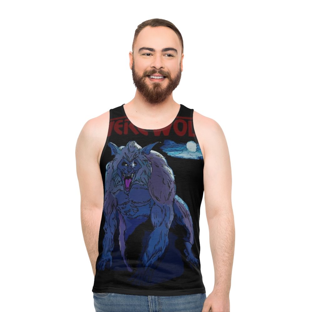 Retro 80s Werewolf Unisex Tank Top - men