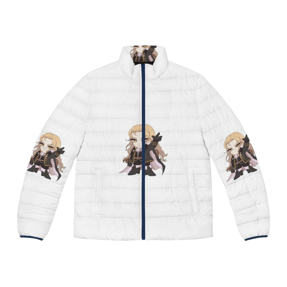 Castlevania Alucard Inspired Puffer Jacket with Netflix Vampire Design