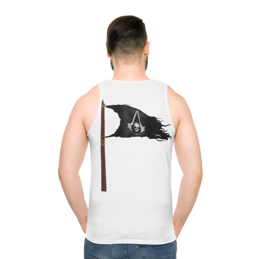 Assassin's Creed Black Flag Pirate Flag Unisex Tank Top - men back