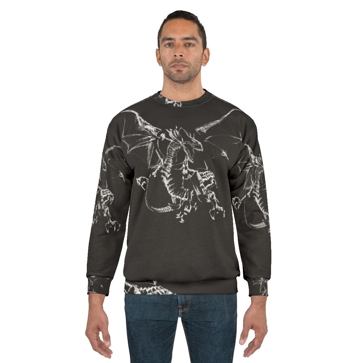 Mystic Lightning Dragon Sweatshirt - Legendary Animal Spirit - men