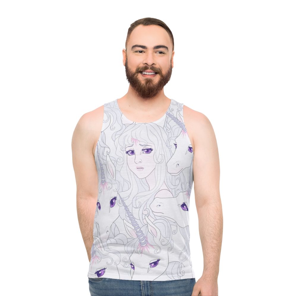 Unisex fantasy tank top inspired by 'The Last Unicorn' - men