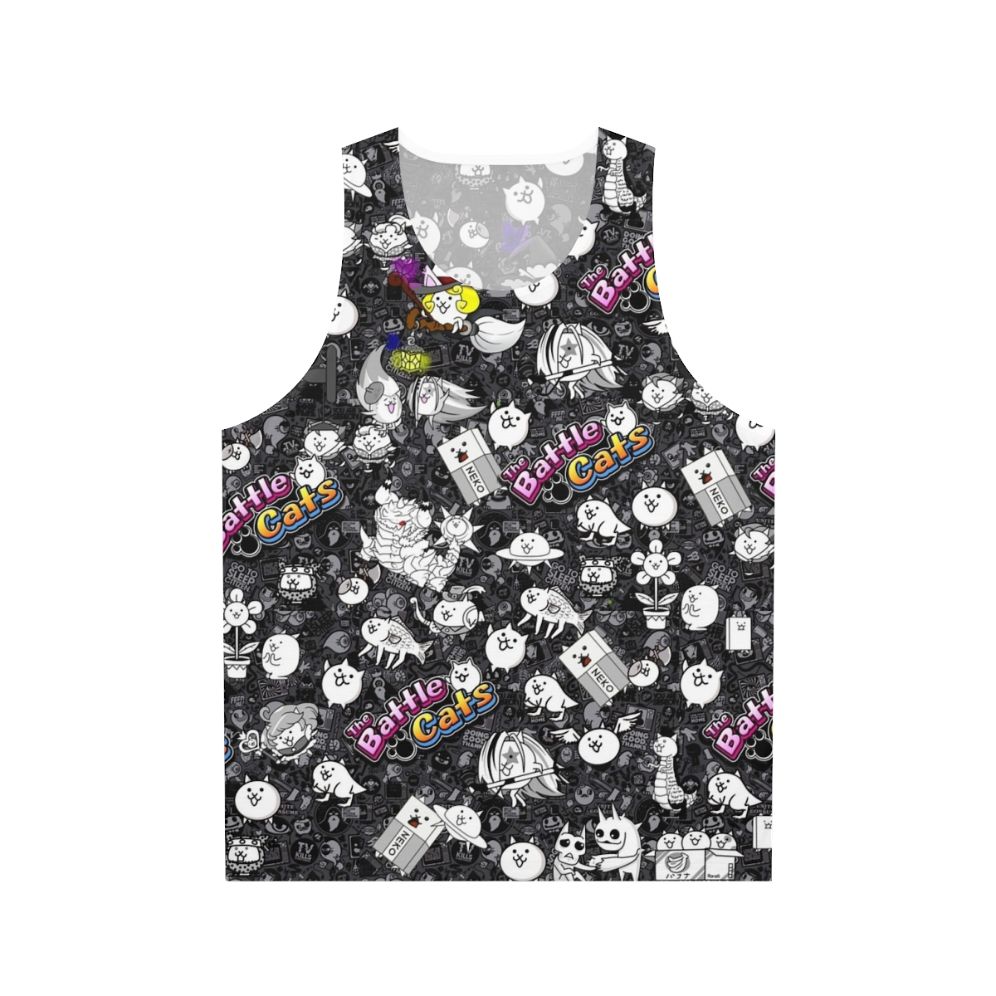 Battle Cats Unisex Tank Top with Cute Anime Style Cats