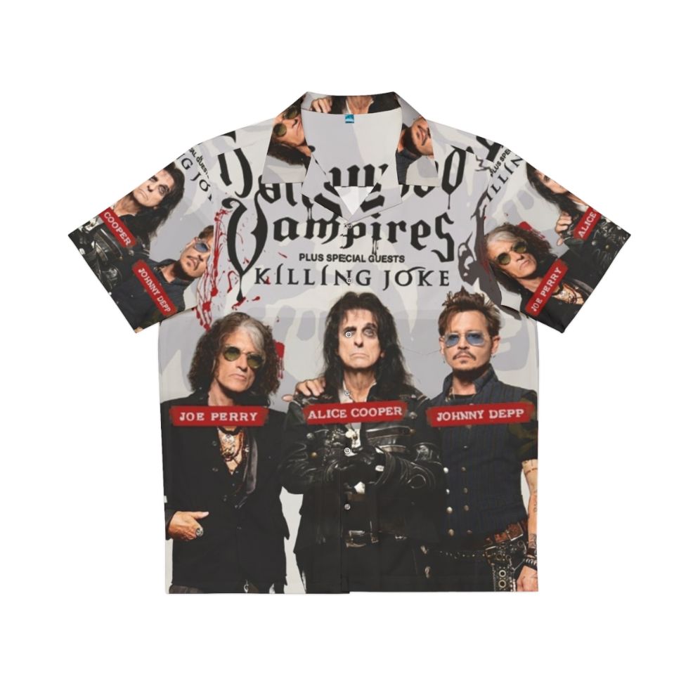 Hollywood Vampires Hawaiian Shirt featuring Rock Band Logo