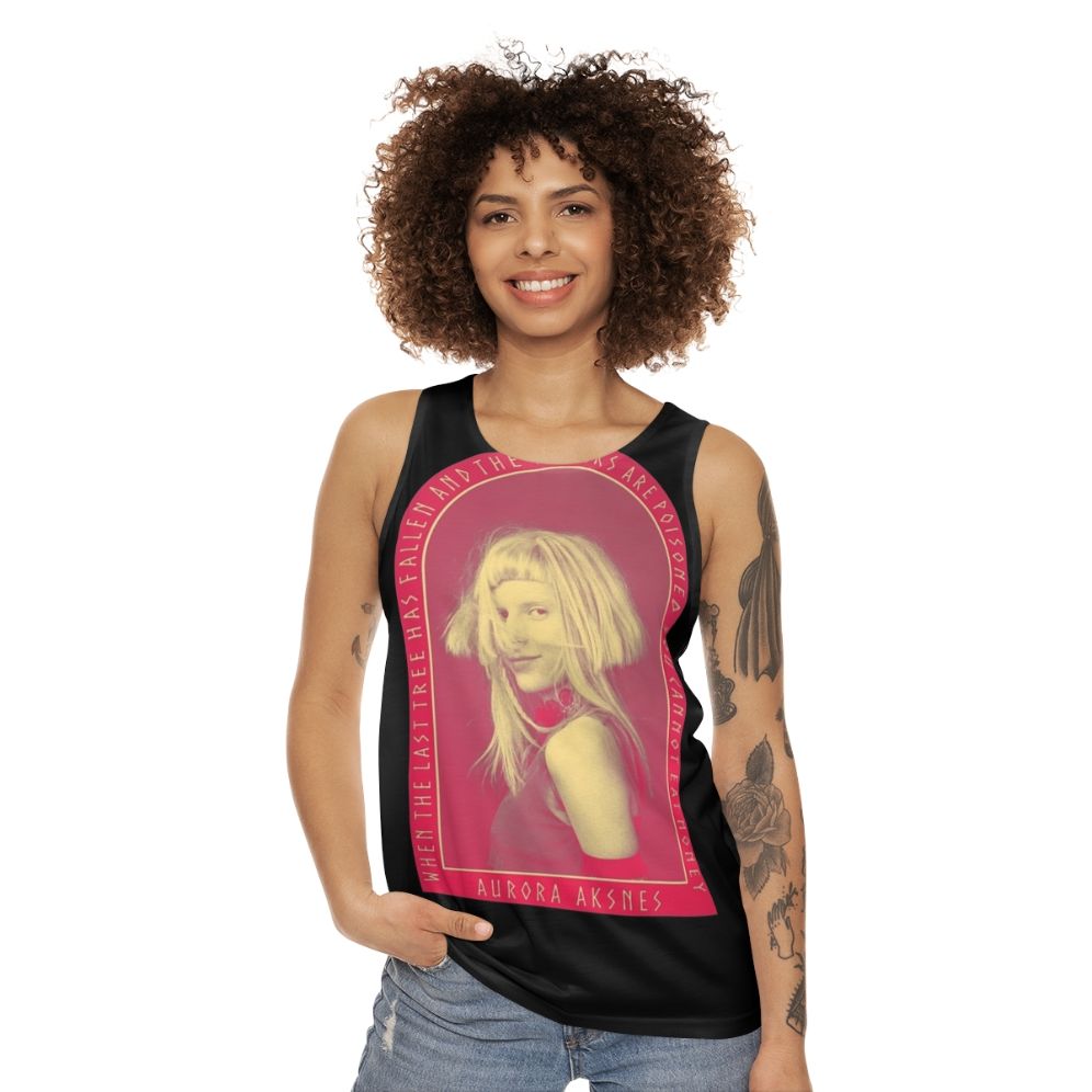 Unisex tank top with Aurora Aksnes' logo and artwork - women