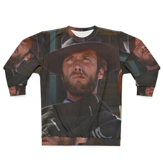 Badlands Town Sweatshirt featuring Clint Eastwood western cowboy design