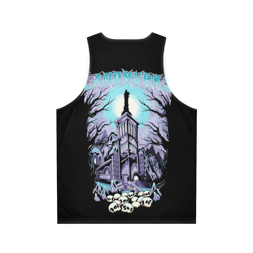 Landmvrks Skull Castle Unisex Heavy Metal Tank Top - Back