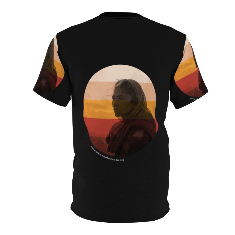 Dune-inspired science fiction t-shirt featuring iconic vector artwork from the 2020 movie - Back