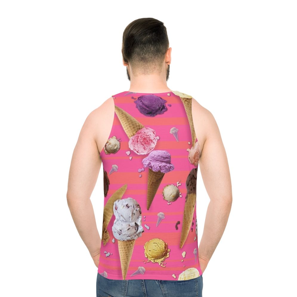 Unisex ice cream tank top - men back