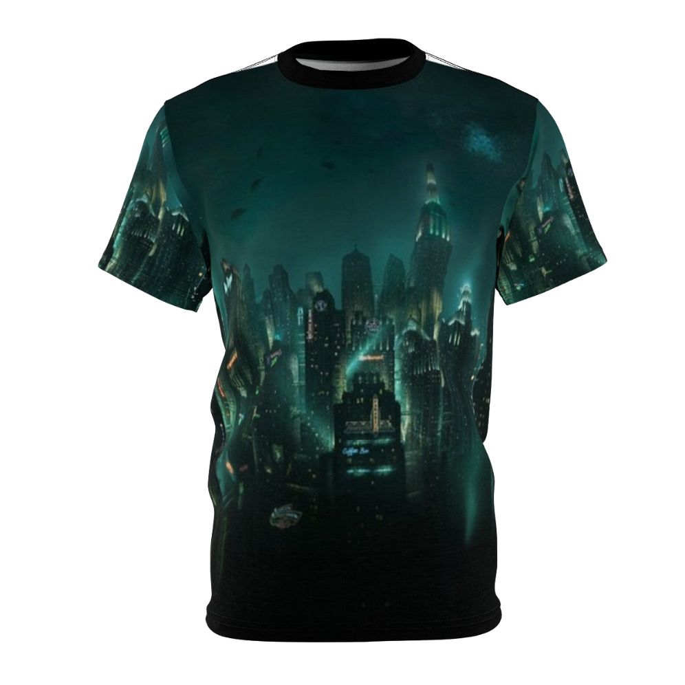 Bioshock-inspired t-shirt featuring the underwater city of Rapture