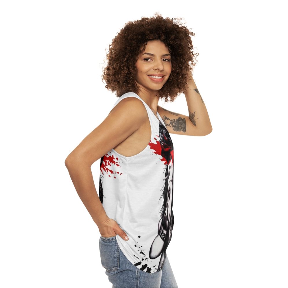 Vaporwave Japanese Unisex Tank Top - women side