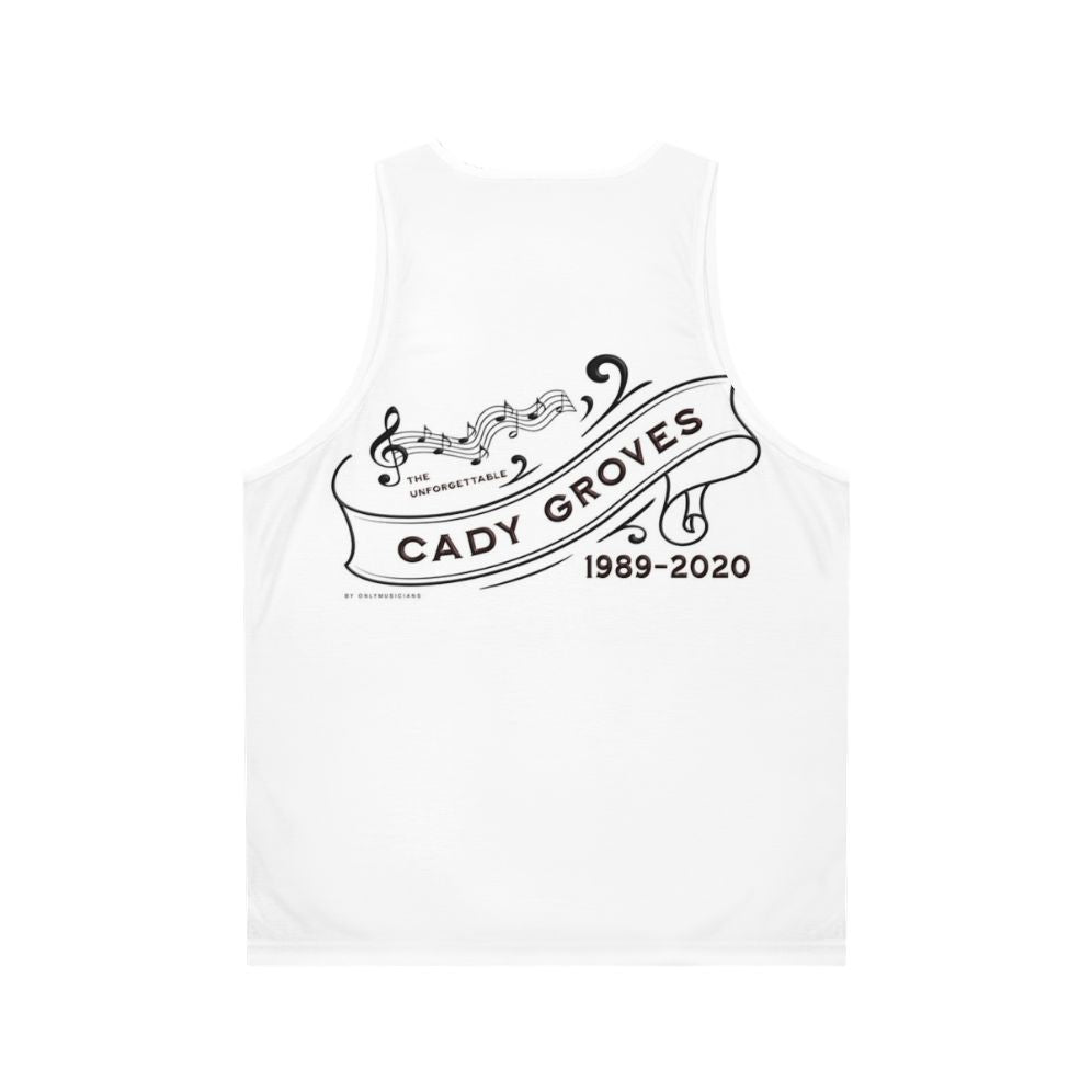 Cady Groves Unisex Music Fan Tank Top - Back